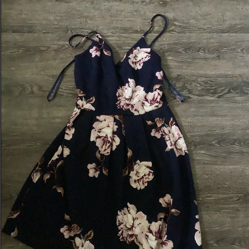 Blue floral dress